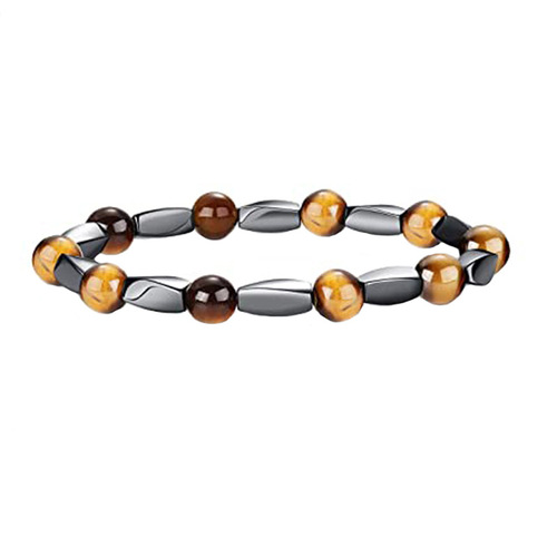 Longrui hematite beaded bracelet for men and women 8mm tiger eye stone beaded bracelet elastic natural stone bracelet bracelet