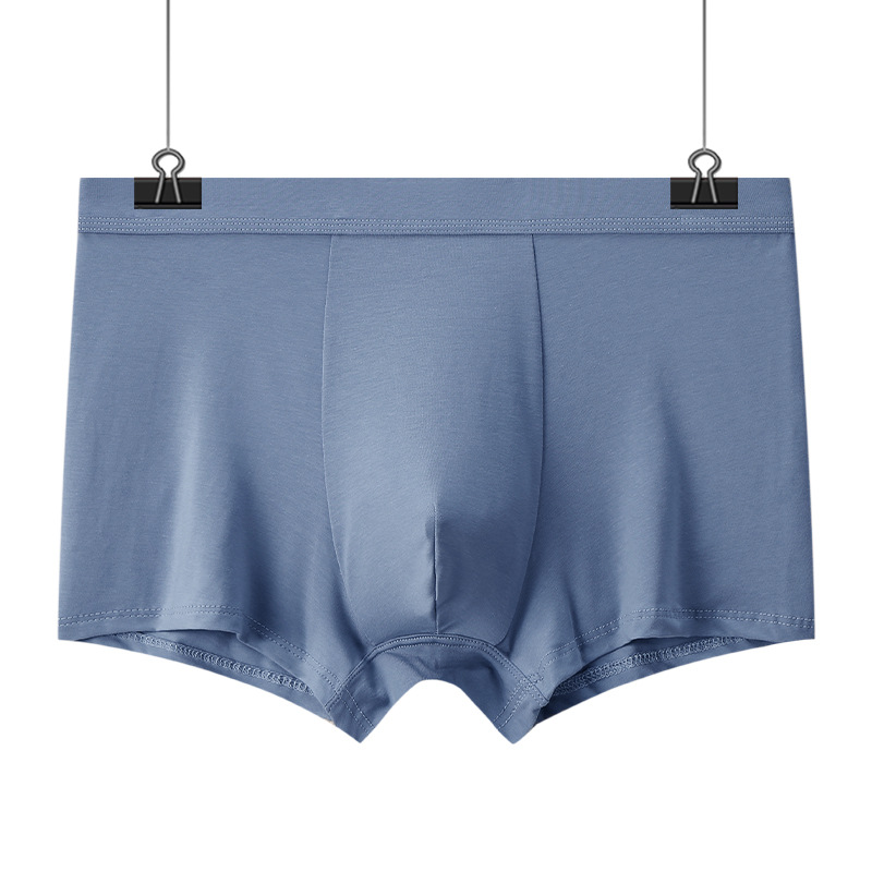 Pantalones interiores de hombre Modal sin huellas antibacterianas entrepierna transpirable de color sólido pantalones cortos delgados de cuadrangular para hombres