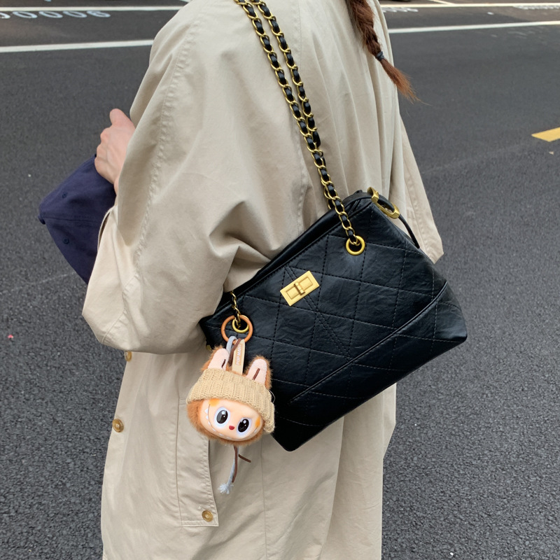 小香风轻奢气质手提托特包包女早秋时尚菱格链条高级感单肩斜挎包|undefined