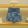 [goods in stock] Daisy printing Jeans 2023 Spring Women's wear new pattern Paige Straight leisure time shorts