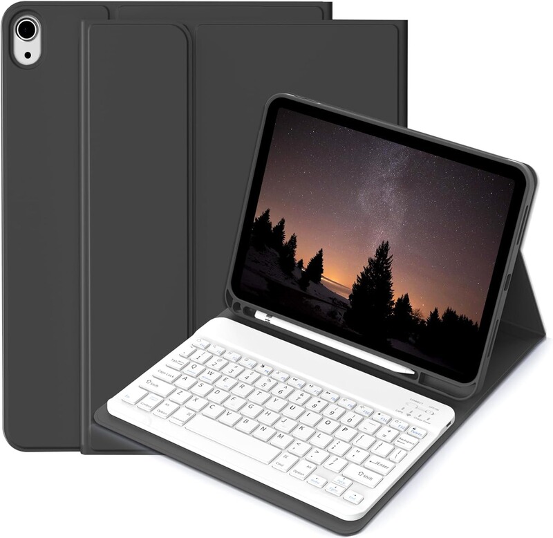 Apple 2025 iPad air 11 世代保護ケース Air13 タブレットレザーケース磁気 Bluetooth キーボードペンスロット付き|undefined