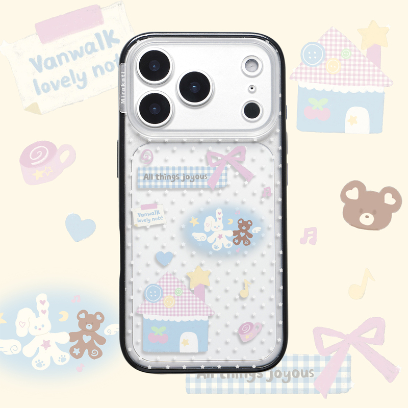 Full-coverage camera lens case with rabbit and bear design, suitable for iPhone 17 Pro, new model for Apple 17 Pro Max