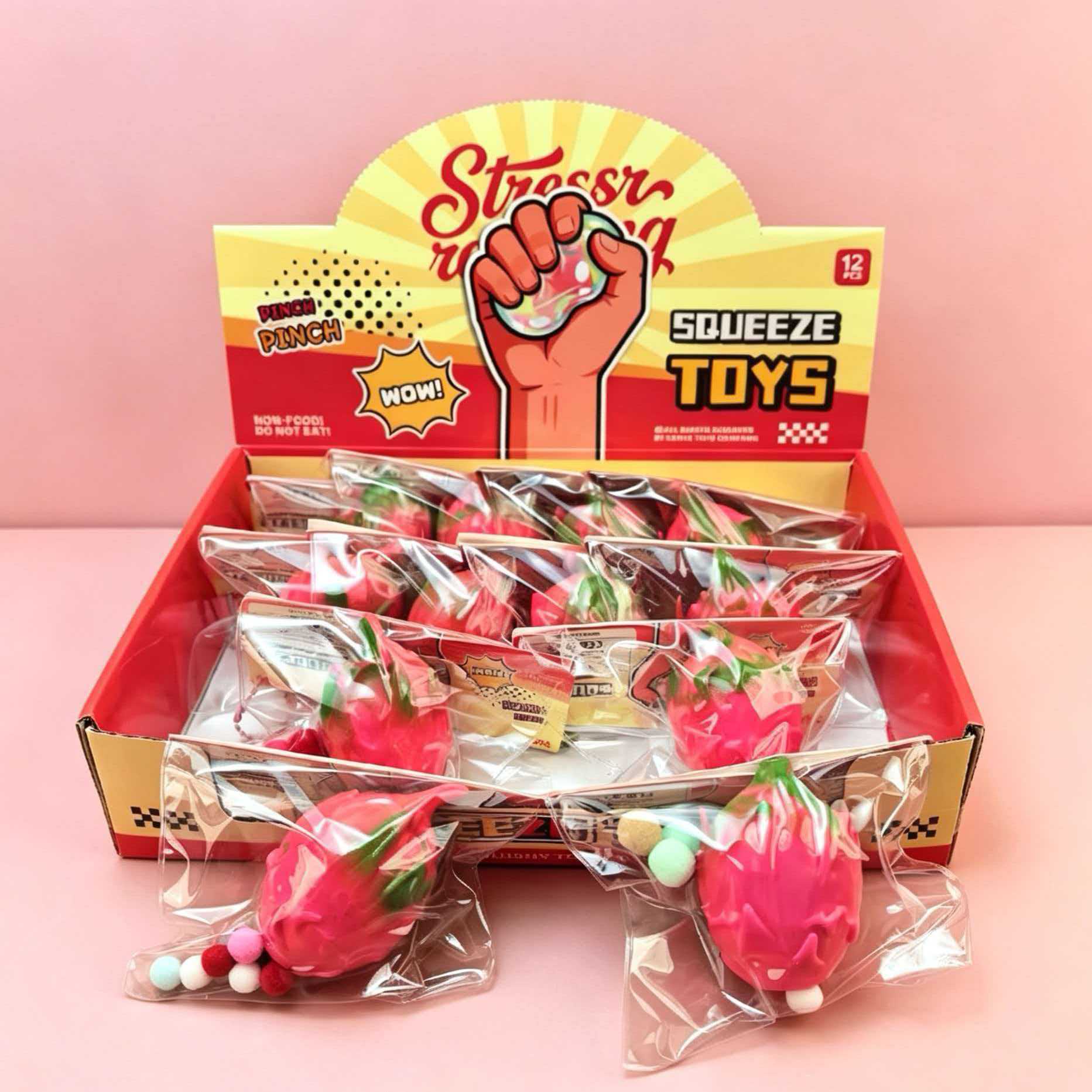 A box of 12 small dragon fruits