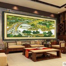 清明上河图古代风景十字绣古风中国风古典客厅简约现代钻石画圆钻
