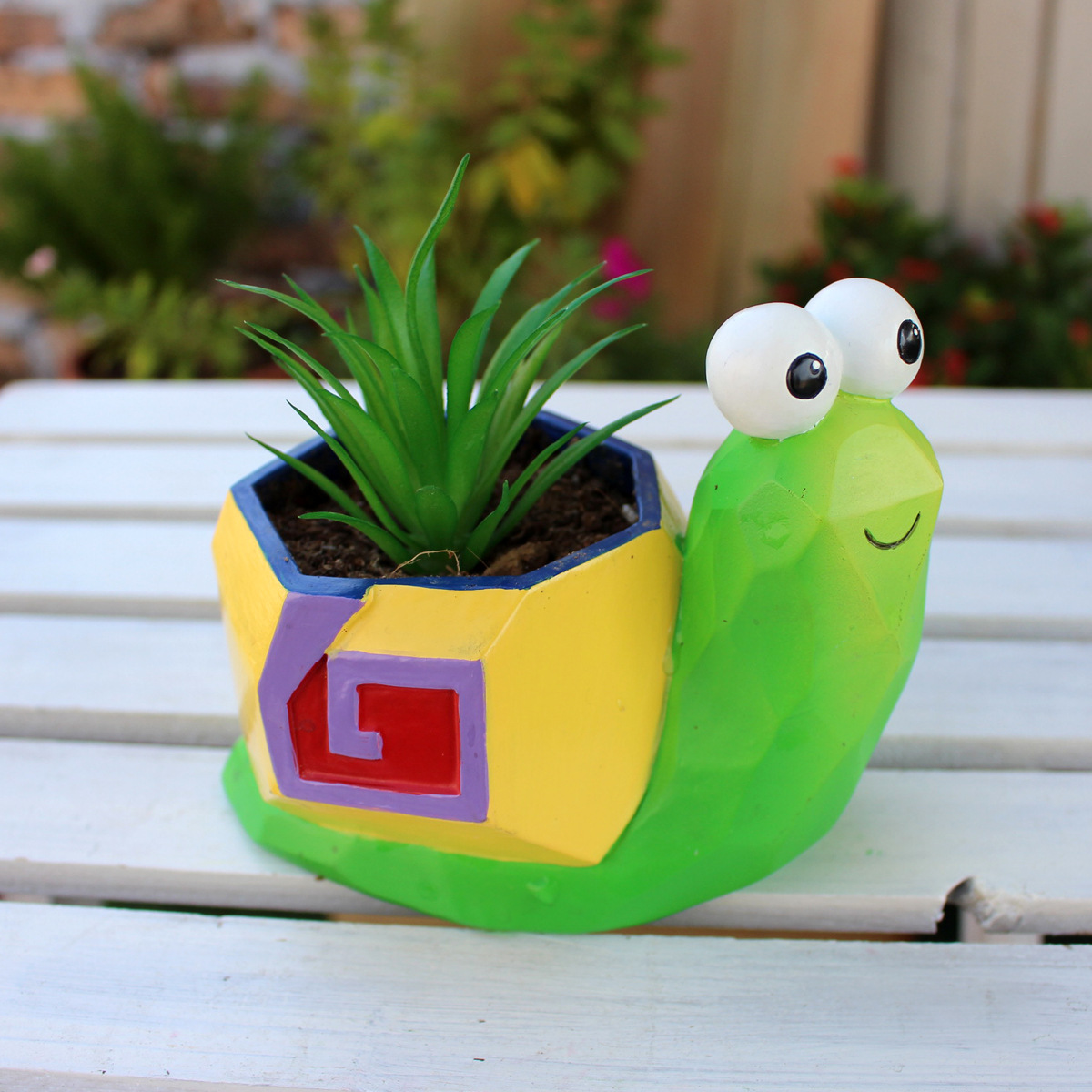  New Products Resin Snail Shape Small Flower Pot Green Plant Animal Shape Fleshy Container Decoration Kindergarten Decoration