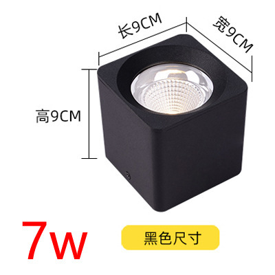 7w white light [6000k] black shell