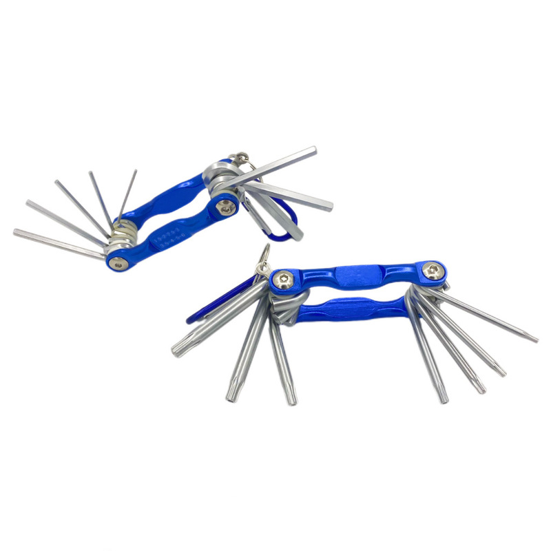 アルミシェル折りたたみ六角セットレンチフラットヘッド梅花六角レンチ7pc8pc折りたたみ六角レンチ|undefined