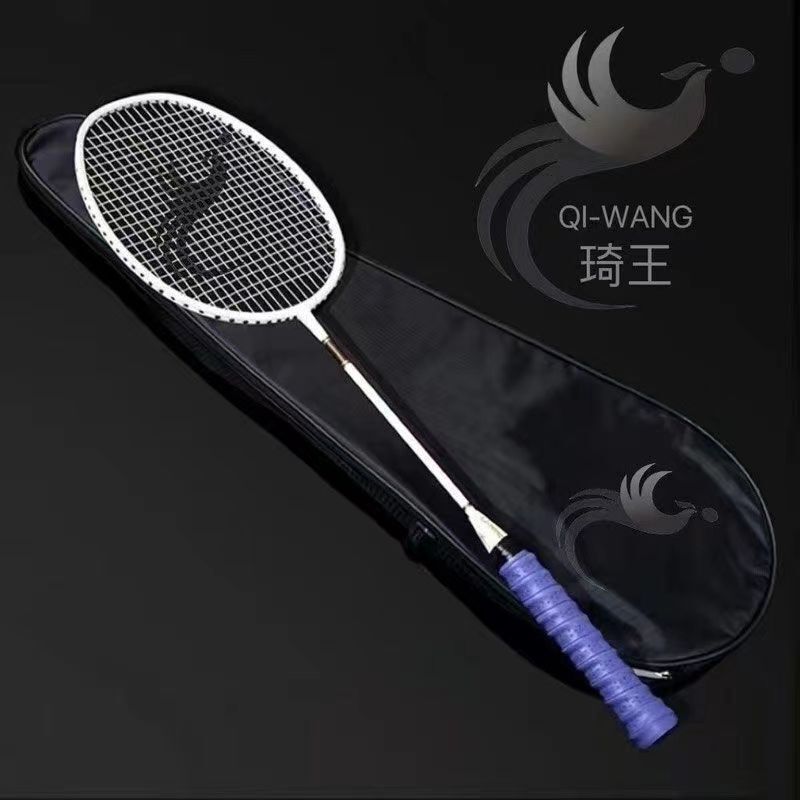 Qiwang 公式サイト 正規品 耐久性バドミントンラケット フルカーボンファイバー 超軽量 4u 耐久性 攻撃型 男女兼用 シングル＆ダブルラケット|undefined