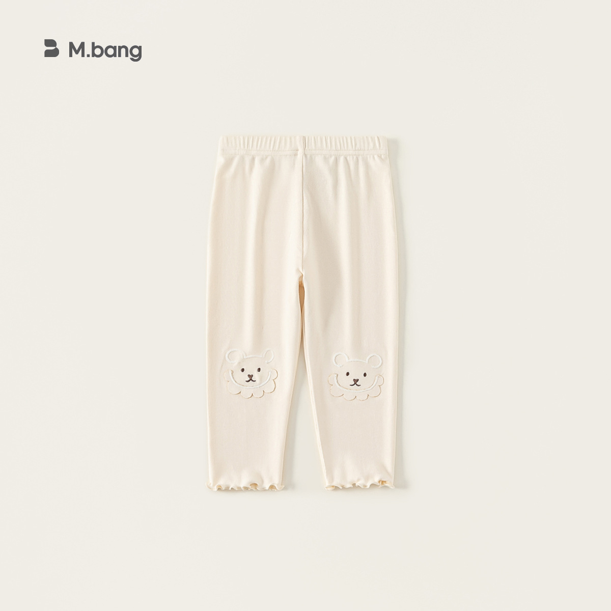 Youbao ropa para niños pantalones para niñas primavera nuevo color sólido lindo animal bordado orejas de madera leggings para bebés