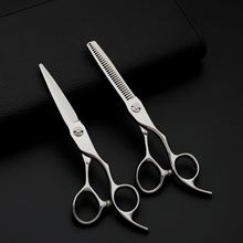 6.0寸 日本440C优质剪刀亮光刀头剑型沙龙美发剪刀理发剪平剪牙剪