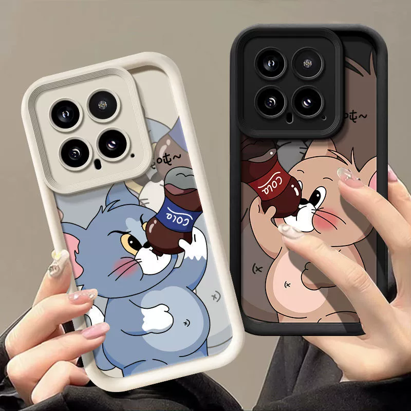 Совместимый чехол для телефона Xiaomi Mi 14 Redmi K70Pro, милый Том и Джери, силиконовый