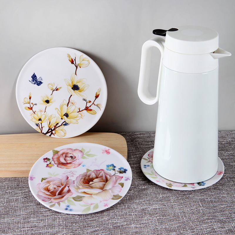 Porcelain-like melamine heat insulation mat household anti-scalding mat sand pan mat thickened table mat pan mat vintage dining mat bowl mat coaster