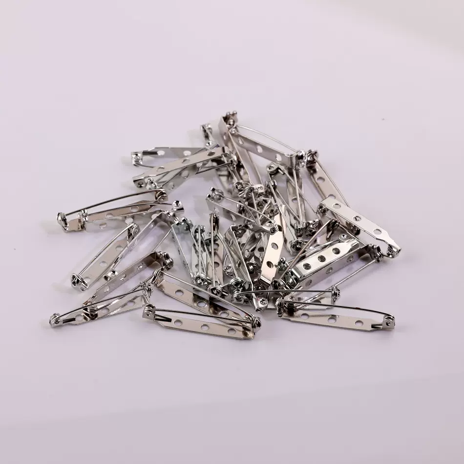 安全针带锁头别针防扎手保险针 diy手工自制别针徽章饰品材料配件