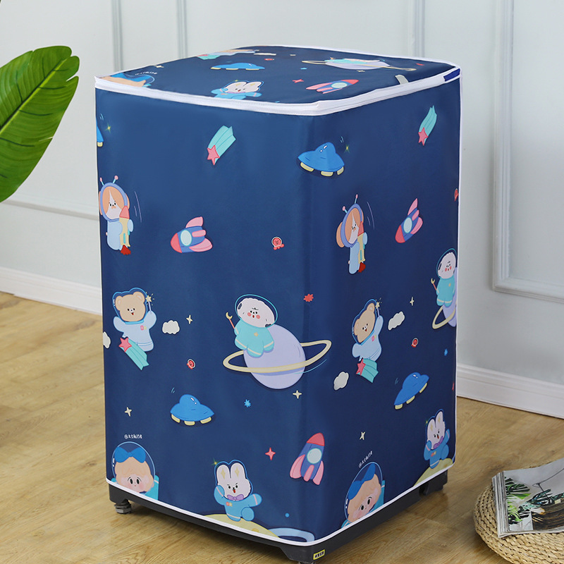 Washing Machine Cover Waterproof and Sun-Proof Fully Automatic Pulsator Top Opening Drum Dust Cover Cover Cloth Balcony Heat Insulation and Dustproof
