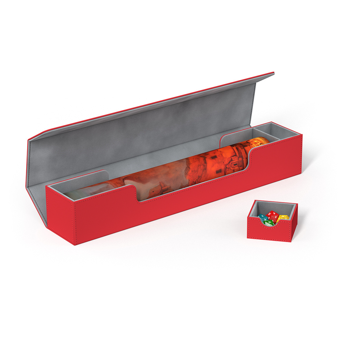 Caja de estera de juego de alta gama caja de tarjeta caja de juego de mesa de PU colección de caligrafía y pintura alfombrilla de ratón Almacenamiento de tarjetas Wanzhi al por mayor