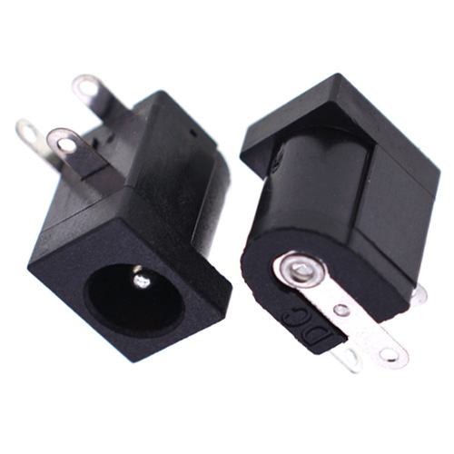 DC female socket horizontal socket DC005 DC power port 5.5*1.65/2.1/2.5mm 3-pin charging port