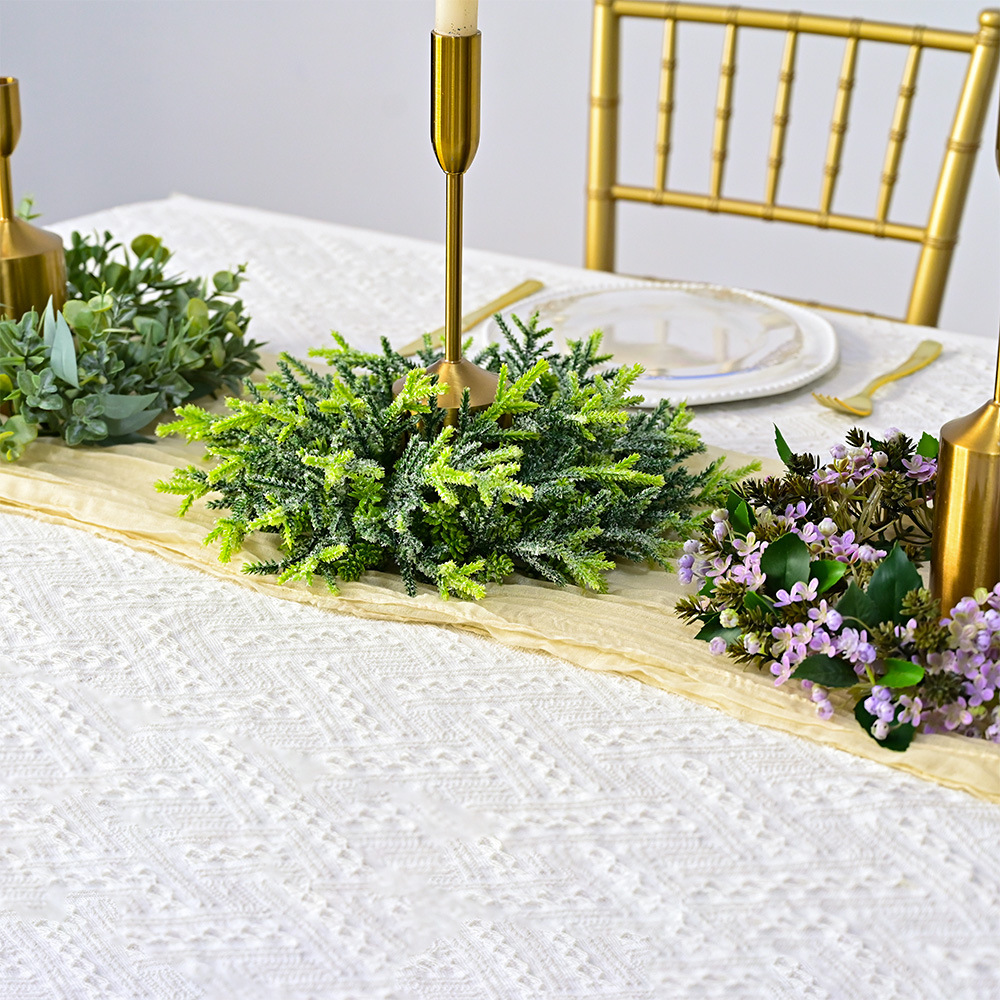 2025 Amazonas transfronterizas rama de cedro vela guirlanda de flores decoración de mesa de navidad del restaurante accesorios de fotografía