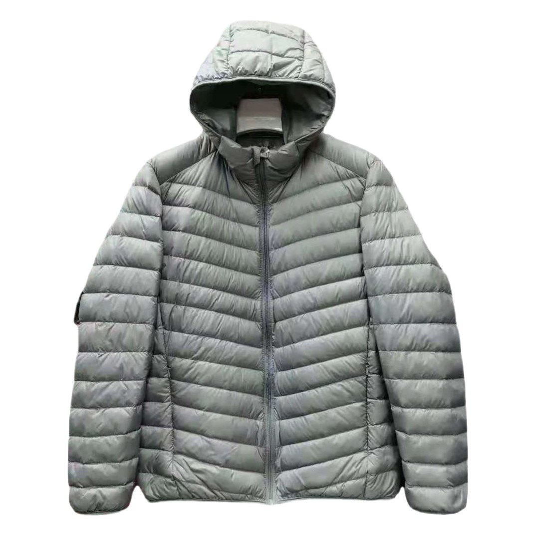 2025 Новый белый легкий пуховик с утиным пухом, мужская короткая куртка с капюшоном, легкая осенняя пуховая куртка для мужчин