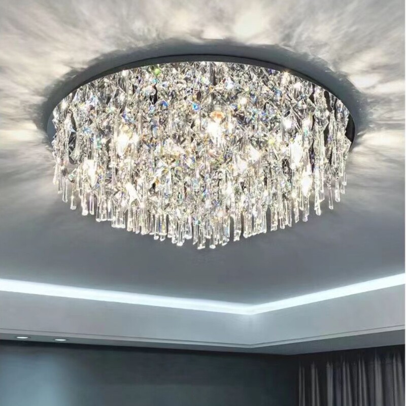 Light Luxury Crystal Ceiling Lamp, Modern Minimalist Living Room Lamp, Elegant Master Bedroom Lamp, 2026 New Model, Round Trendy Lighting Fixture Light Luxury Crystal Ceiling Lamp, Modern Minimalist Living Room Lamp, Elegant Master Bedroom Lamp, 2026 New Model, Round Trendy Lighting Fixture