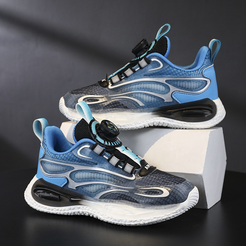 Boys' 2024 Spring New Children's Mesh Breathable Sports Big Kids Anti slip Basketball Shoes, Running Shoes_voghion.com