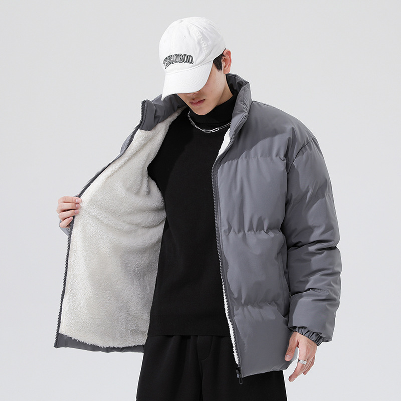 Abrigo acolchado de algodón abrigo de lana de cordero de invierno para hombres ropa de invierno abrigo de algodón acolchado con forro polar abrigo de pan abrigo de algodón acolchado engrosado