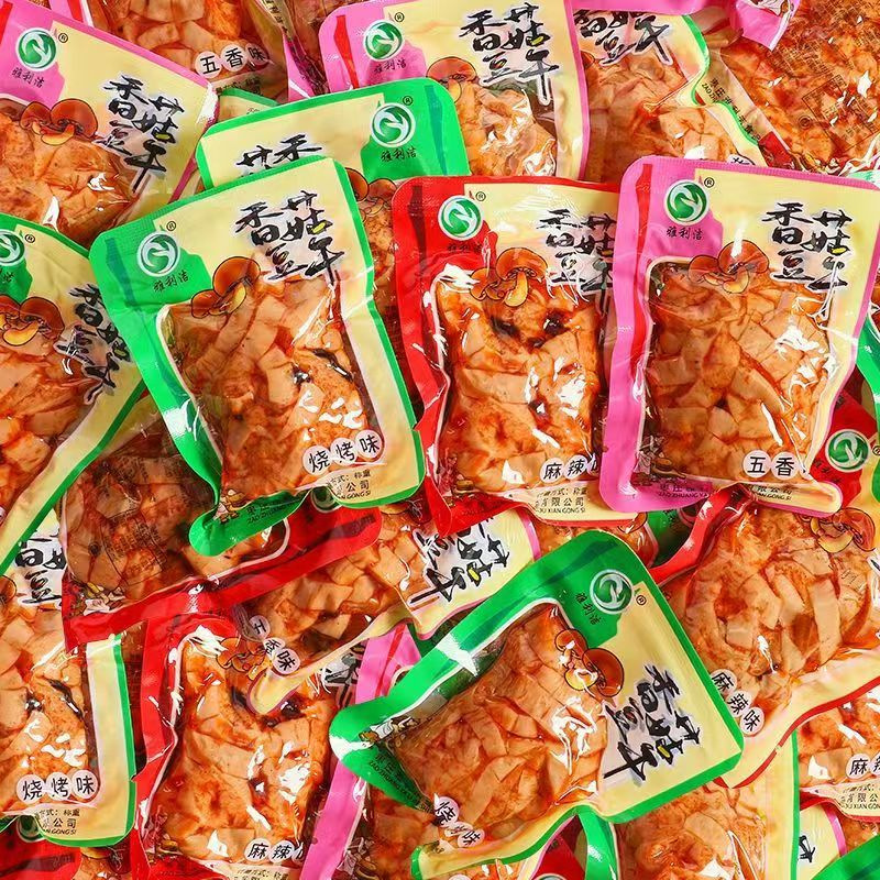 Mushroom Dried Bean Curd Spicy Dried Bean Curd Spicy Snacks Small Package Bulk Whole Case Snack Food Wholesale