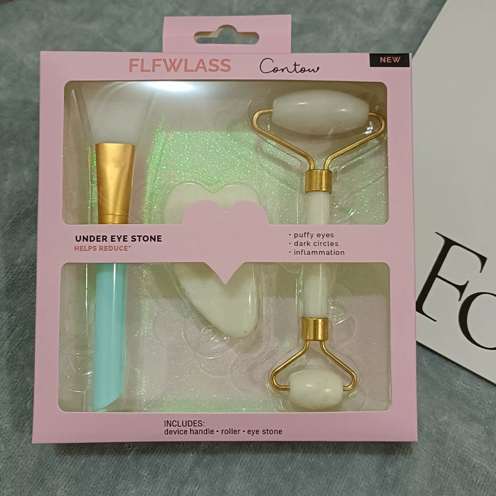 Jade roller massager color box packaging