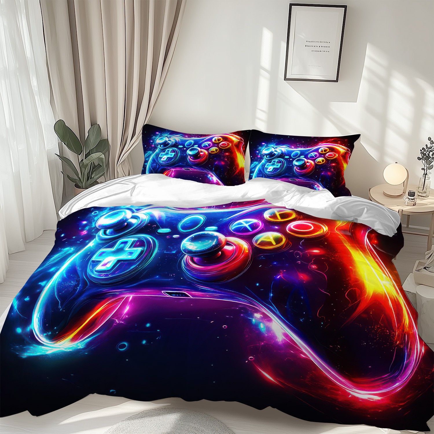 Impresión digital transfronteriza abrasión edredón juego de deportes electrónicos kits textiles suaves pro-piel TEMU / JIT