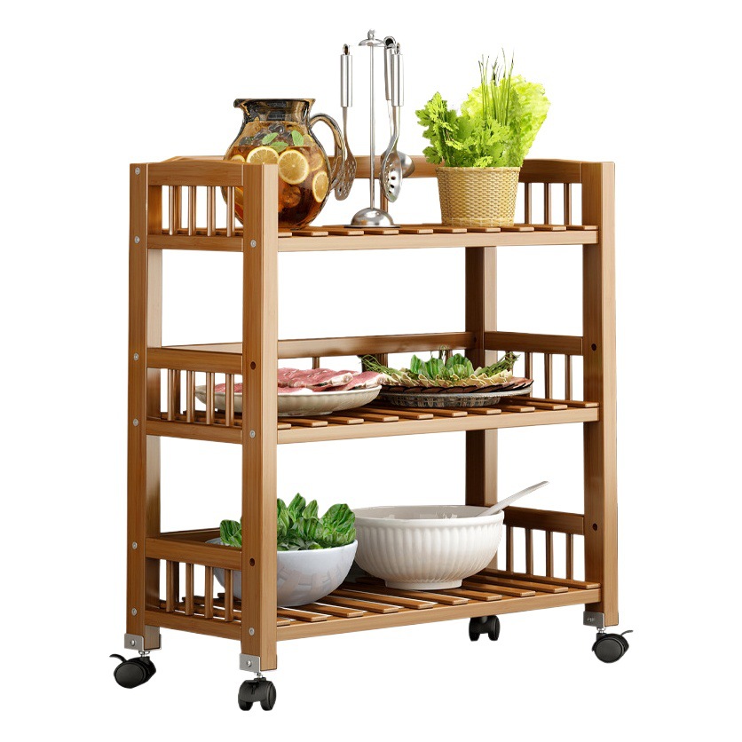 Estante de almacenamiento de cocina piso de múltiples capas de frutas y verduras rack de pared mesa de almacenamiento móvil estante de almacenamiento de olla caliente