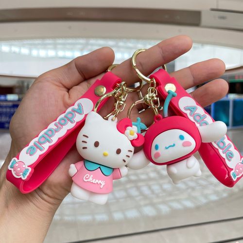 Sanrio Cherry Secret Keychain Cute Klomi School Bag Charms Car Keychain Small Gift Wholesale