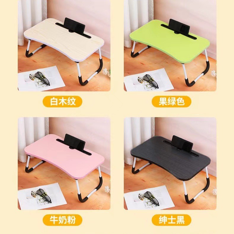 Escritorio de cama plegable mesa de computadora dormitorio dormitorio dormitorio estudio casero pequeña mesa de madera sólida