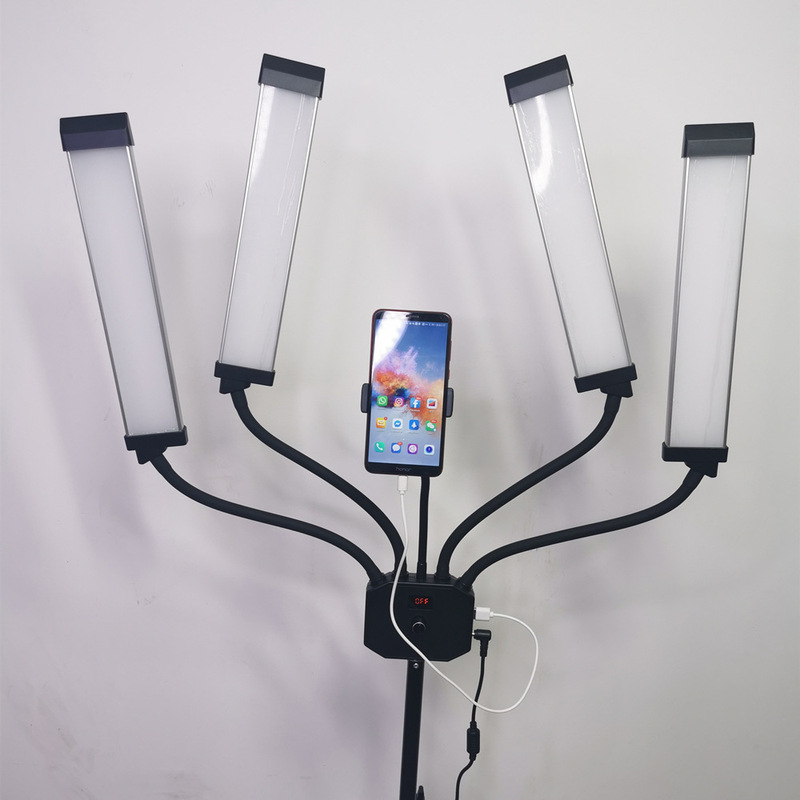 Four-arm Lamp Four-tube Beauty LED Lamp Eye God Beauty Eyelash Photography Lamp Live Broadcast Multi-angle Selfie Fill Light