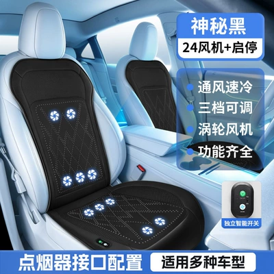 Multi-function pad — Pad Single Seat with Backrest - 24-fans-start-and-stop-mysterious-black