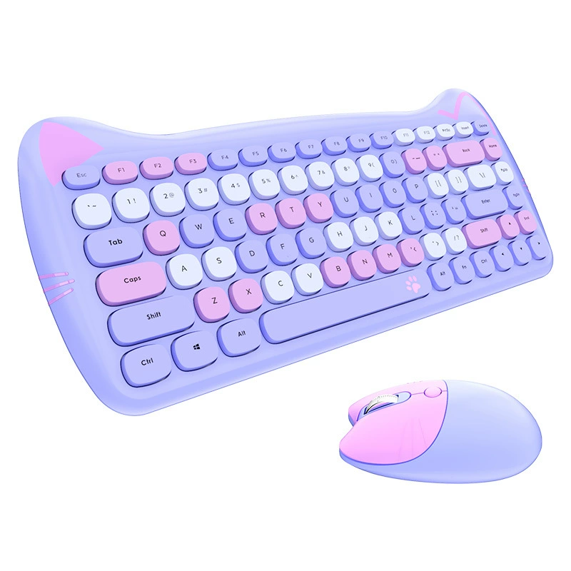 Wireless keyboard, mouse, cute small set for office, 4G