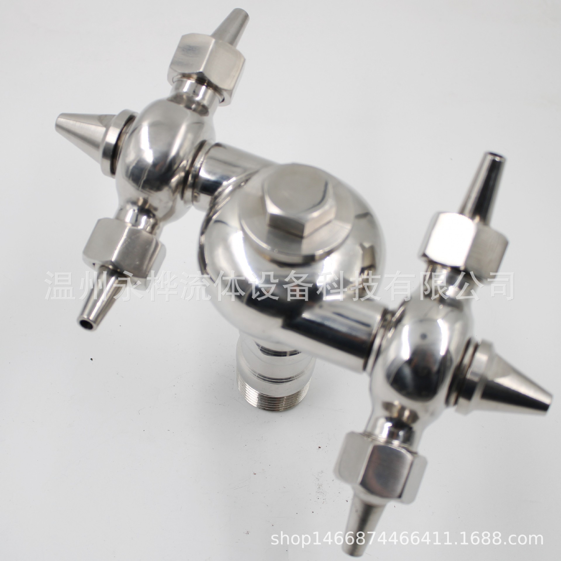 牛角旋转清洗器 外牙万向洗罐器 六角喷嘴 水转刷罐器 洒水器