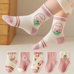 新品秋冬兒童襪子可愛卡通男童女童棉襪寶寶襪子0-12歲中筒襪批發
