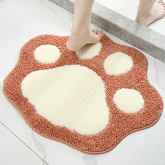 Cartoon feet shape cat and dog paw bathroom absorbent anti-slip mat entry door mat home door bedroom mat