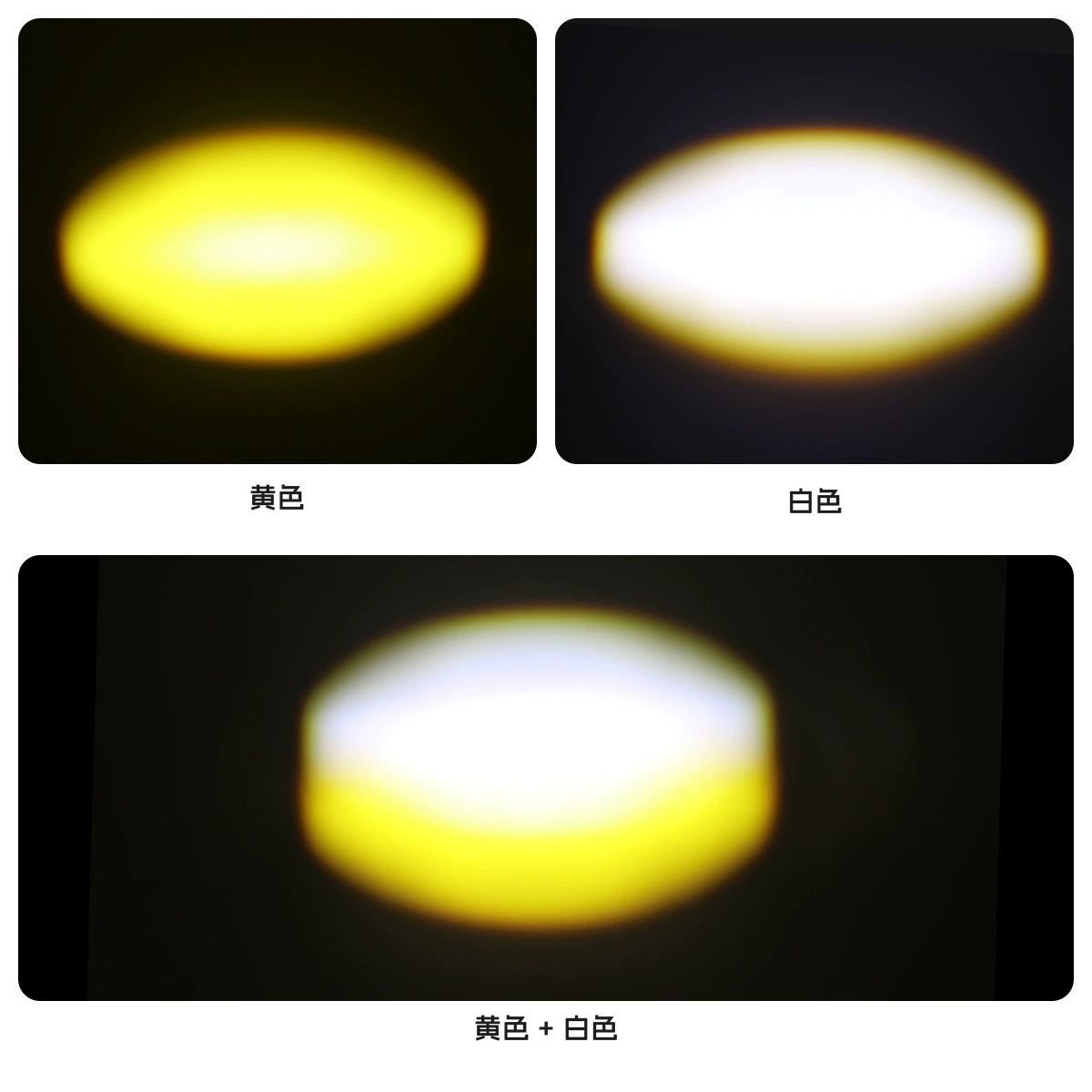 New cross-border motorcycle LED spotlight, high-brightness yellow and white light, external road paving front light, electric