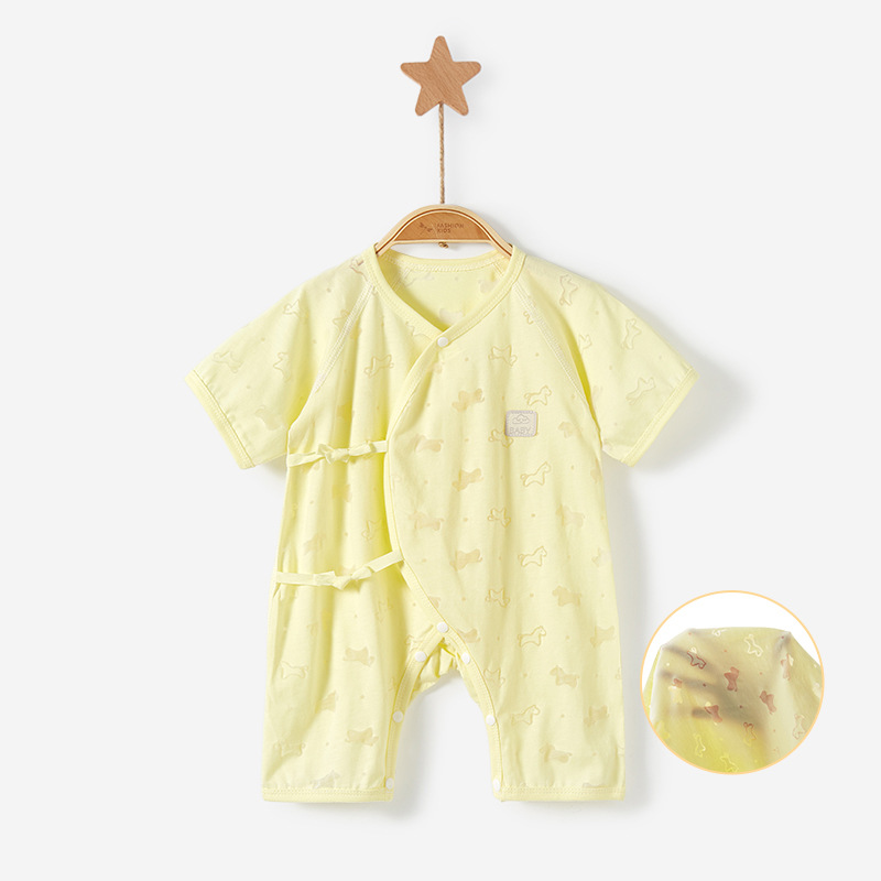 Bebé mono verano delgada manga corta monje 0 traje 3 meses de edad ropa recién nacido Ropa niños y niñas Bebé Ropa de verano image 11