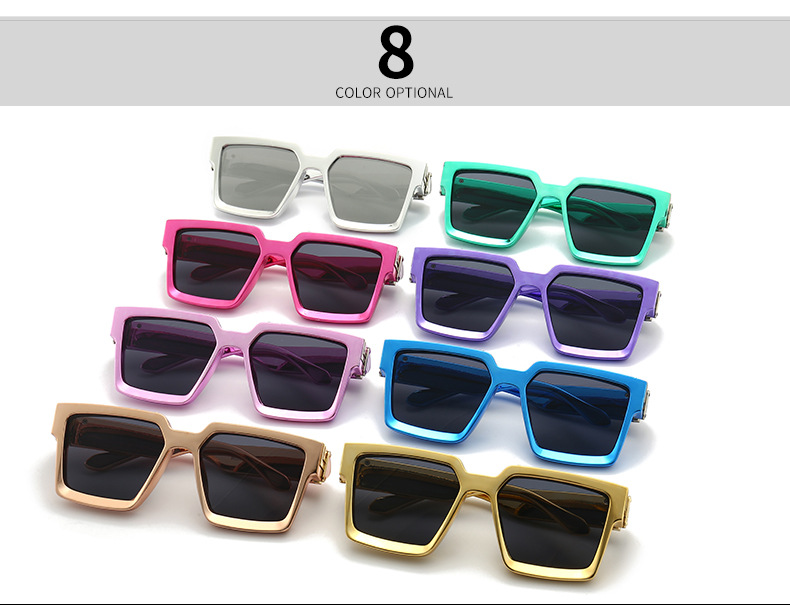 Male European And American Ins Square Sunglasses display picture 3