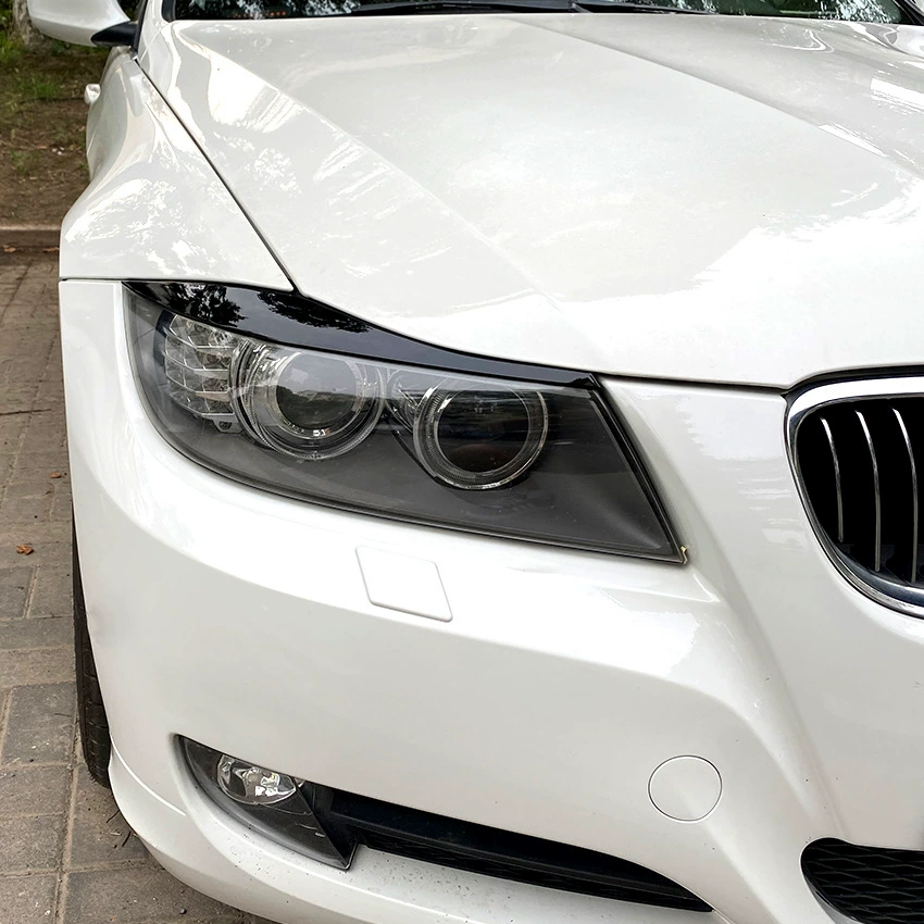 Подходит для BMW 3 серии E90 E91 320i 330i 2005-2012 — декоративные накладки на фары, наклейки-«брови» для фар