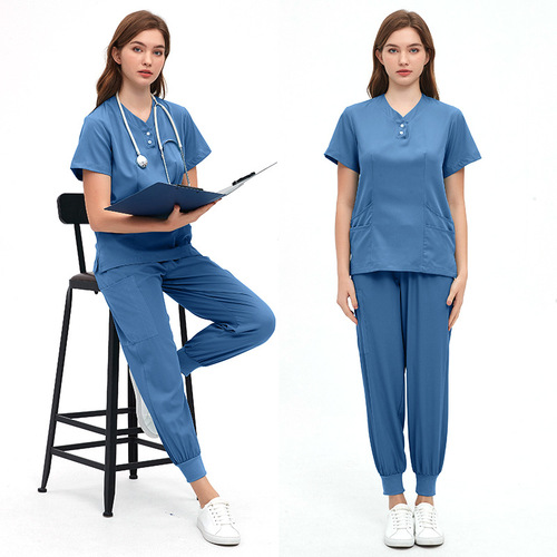 Beauty Salon Medical Staff Uniform Dentist Postpartum Short Sleeve Handwashing Shirt Separate Set Men and Women's Nurse Uniform