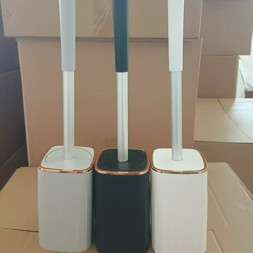 Long Handled Toilet Cleaning Brush For Wall Mounting No Drilling_voghion.com