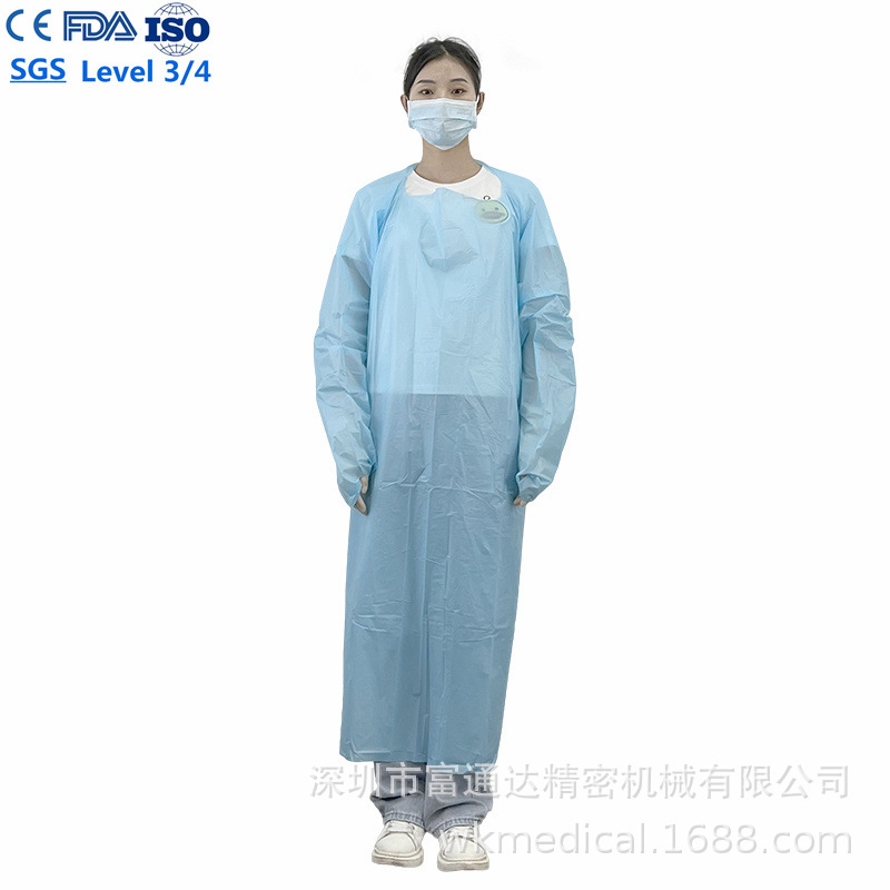 FDA出口资质一次性CPE隔离衣 隔离袍防感染防血液用于医院诊所
