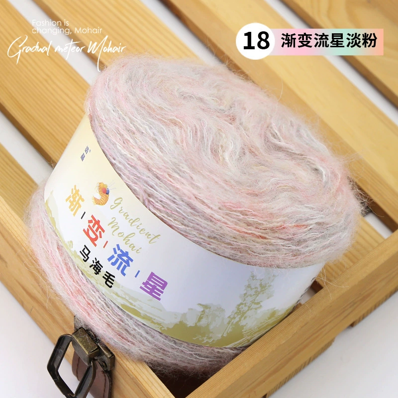 Woolen starry sky, hat, scarf, rainbow sweater, ball of yarn, gradient