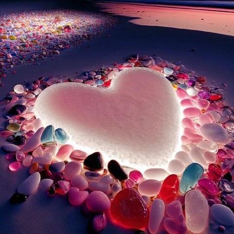 Pintura de diamantes de playa 5D de amor pintura de diamantes redonda pintura de decoración de la sala de estar DIY pintura de diamantes colorida paisaje pegatinas de diamantes