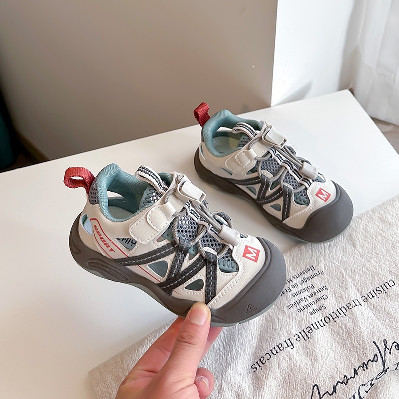 New Children's Closed Toe Sandals Breathable Casual Shoes For Girls Soft Sole Hollow Out Outdoor Beach Shoes For Boys_voghion.com