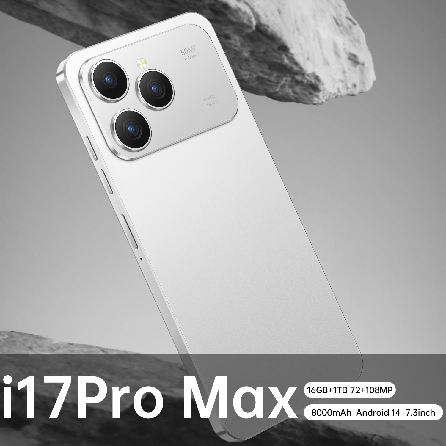Nuevo I17 Pro Max transfronterizo bajo precio spot 16 + 1TB todo en uno pantalla grande venta caliente teléfono inteligente de comercio exterior