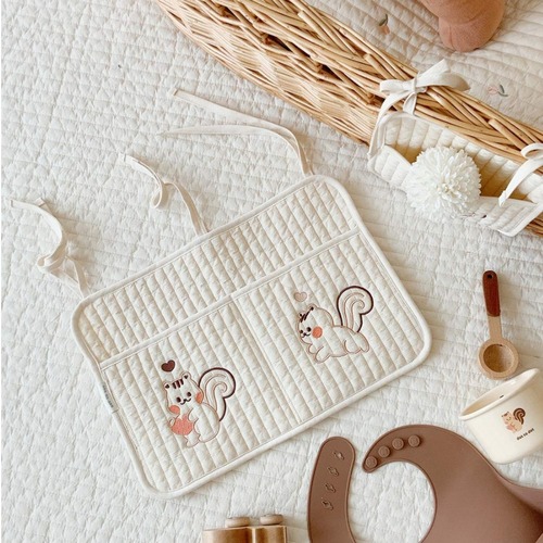 ins Korean crib storage hanging bag stroller bag diaper diaper bottle baby toy storage bag storage bag