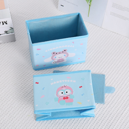 Cartoon hat series PU desktop sundries small storage box office bedroom wardrobe foldable storage box